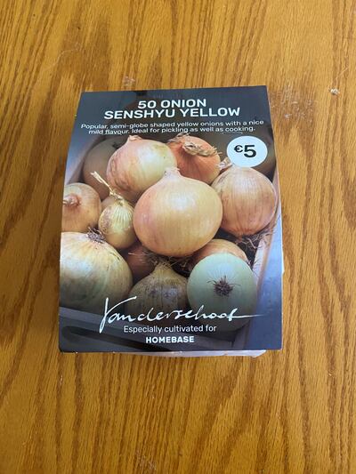 The onion seeds. Photograph: Jennifer Cosgrove