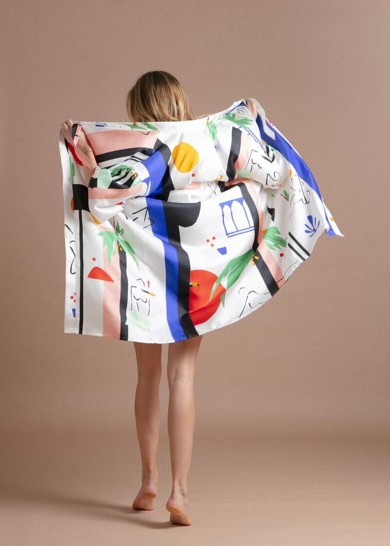 Pure silk kimono (€305)