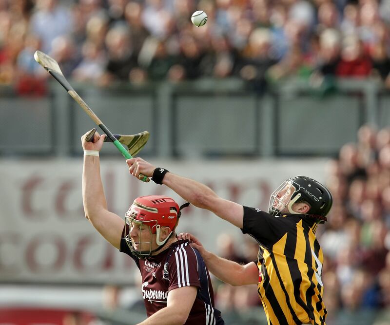 Kilkenny's JJ Delaney against Joe Canning in 2009. Photograph: Morgan Treacy/Inpho