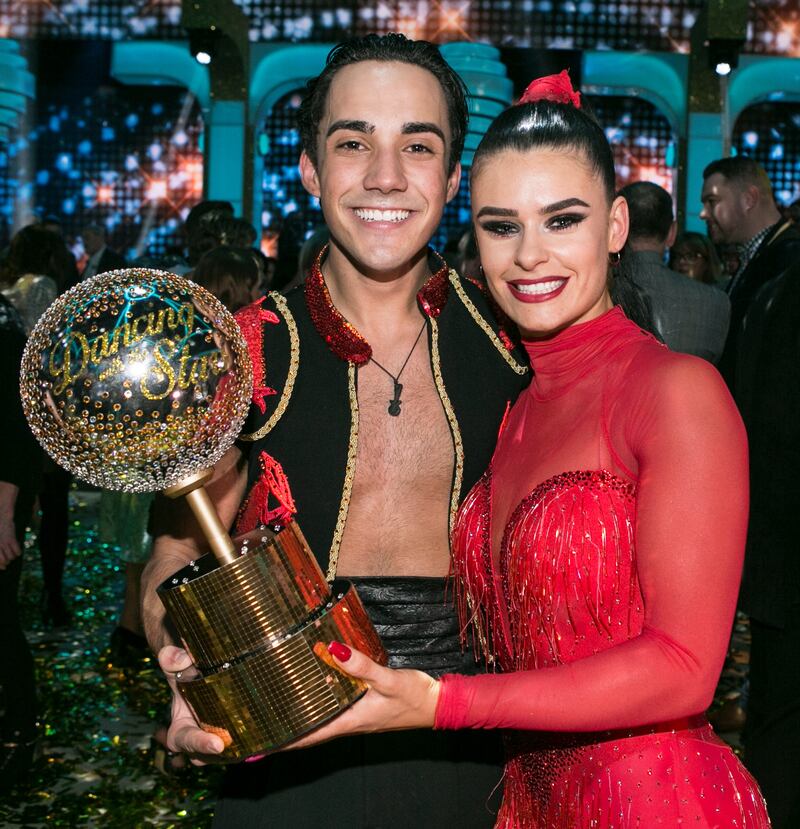 Jake Carter and Karen Byrne winning top prize on Dancing with the Stars