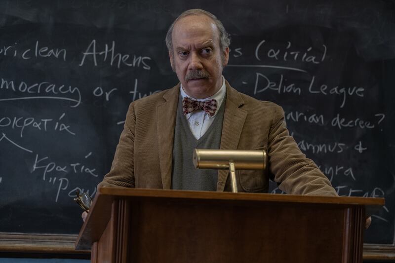 Paul Giamatti stars as Paul Hunham in The Holdovers. Photograph: PA