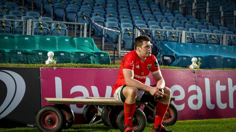 Munster’s CJ Stander reflects  after the game at the RDS. Photograph: Dan Sheridan/Inpho