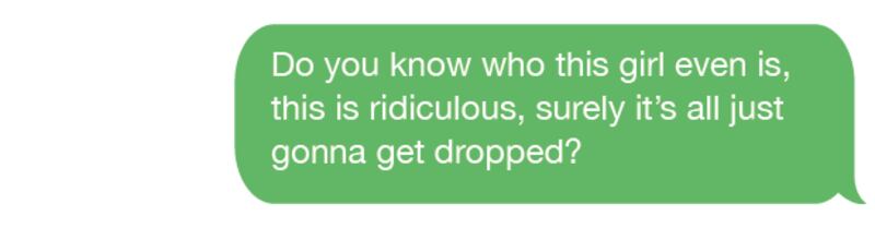 Message from Blane McIlroy to Rory Harrison on June 30th after they learn of Paddy Jackson and Stuart Olding's arrests