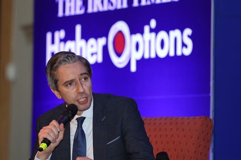 Simon Harris, as minister for further and higher education, at last year's Higher Options event. Photograph:  Nick Bradshaw

