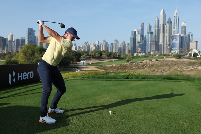 Rory McIlroy will defend his title at the Hero Dubai Desert Classic at Emirates Golf Club in Dubai, United Arab Emirates. Photograph: Francois Nel/Getty Images