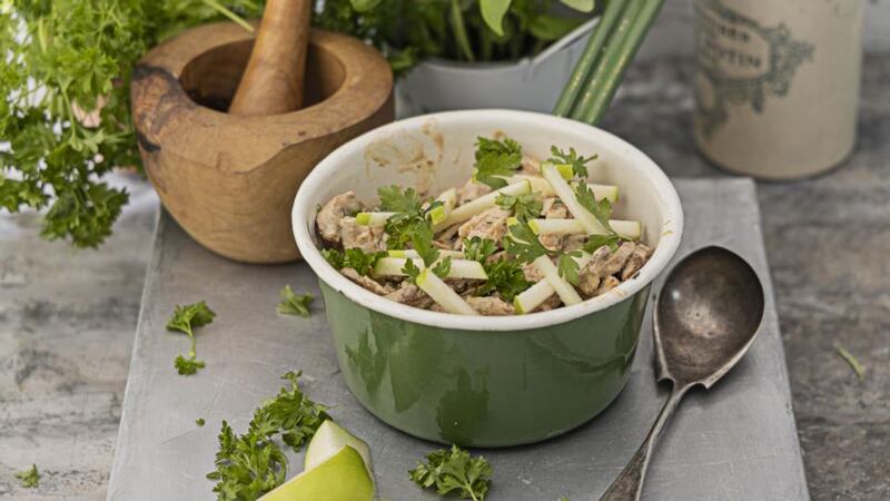 Pork, parsnip and apple stroganoff