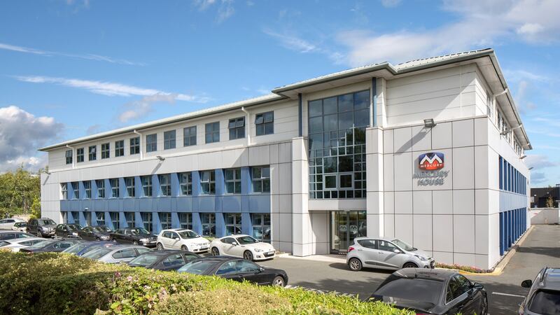 Mercury House on Ravens Rock Road is is a detached office and storage building extending to  2,742sq m (29,520sq ft), with 52 surface car-parking spaces