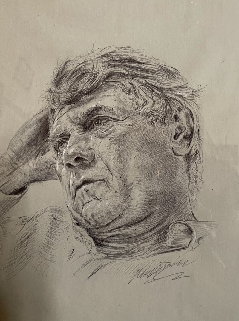 A sketch of Gerry Hutch by court artist Mike O'Donnell.