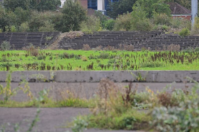 Casement Park is one of the 10 venues which form part of the UK and Republic of Ireland's joint bid to host the Euro 2028 finals. Photograph: Colm Lenaghan/Pacemaker