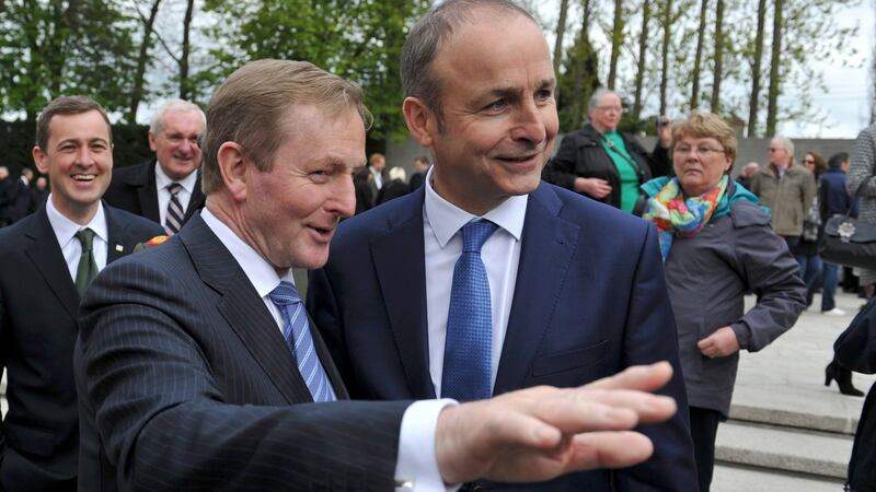 Fianna Fáil leader Micheál Martin (right) with Taoiseach Enda Kenny, photographed ahead of the formation of the Government last year. As per the confidence and supply agreement between Fianna Fáil and Fine Gael, Mr Martin’s party will abstain from Sinn Féin’s no confidence vote over the whistleblower row. File photograph: Clodagh Kilcoyne/Reuters