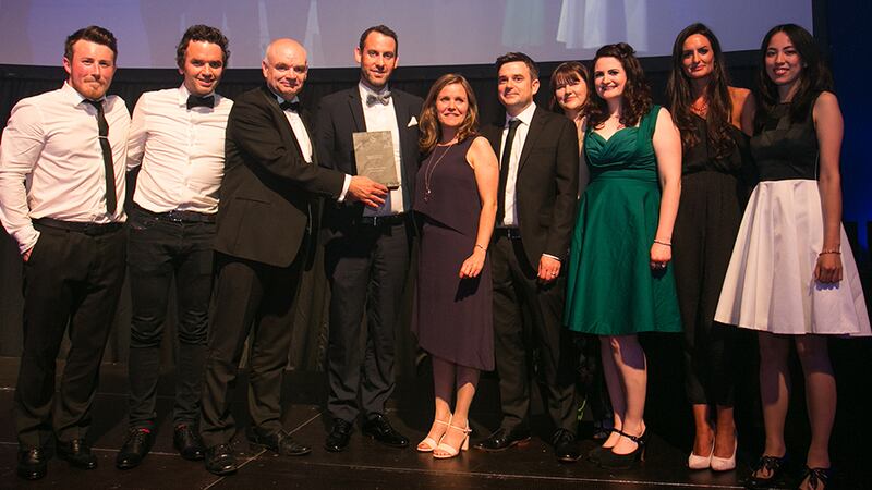 Andy Christian, Sales Manager, Ecocem Ireland presents the House Extension Refurbishment to DMVF Architects team.