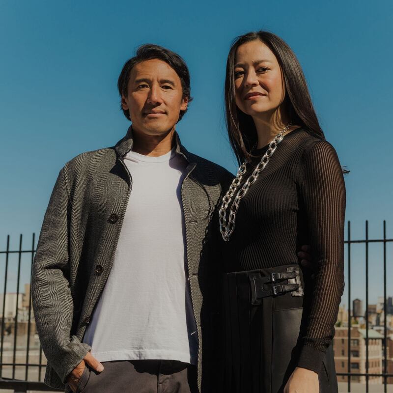 Elizabeth Chai Vasarhelyi, and her husband, Jimmy Chin, who have been working on The Rescue for three years. Photograph: Ricardo Nagaoka/The New York Times