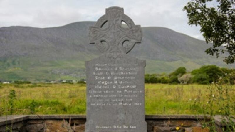 The memorial to the IRA men murdered by Free State soldiers under O’Daly’s command in the mine explosion at Bahaghs, Cahersiveen, Co Kerry. Photograph: Dominic Price