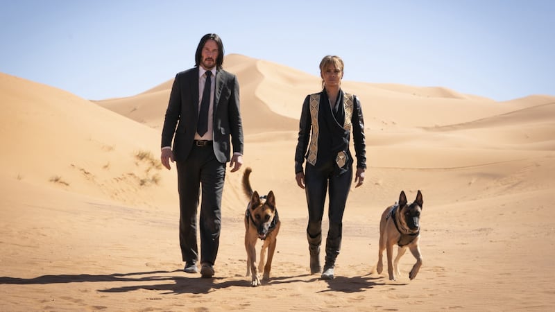 Keanue Reeves and Halle Berry in John Wick: Chapter 3 – Parabellum