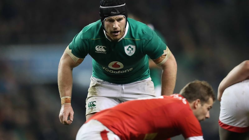 Seán O’Brien in action during Ireland’s  game against Canada at the Aviva Stadium in November 2016. Photograph: Billy Stickland/Inpho