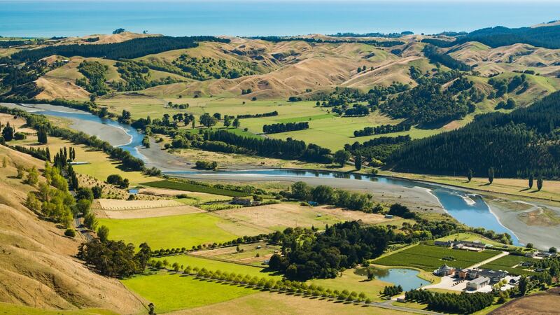 Hawkes Bay, New Zealand: “luscious shades of green, with turquoise lakes and snow capped mountains”. Photograph: Getty Images