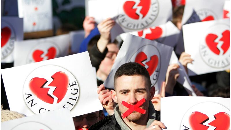 Student protests against plans to make Irish optional in the Leaving Cert. ‘The language won’t truly flourish until there is an overhaul of the teaching of the language in schools.’  Photograph: Bryan O’Brien