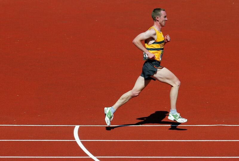 Cathal Lombard in the Men's  5,000m at the National Athletics Championships, August 2003. Photograph: Patrick Bolger/Inpho