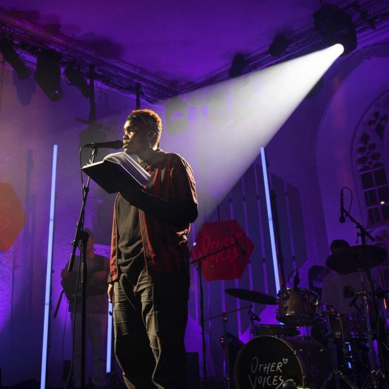Arlo Parks performs at St James’ Church, Dingle  as part of Other Voices 2019.  Photograph: Rich Gilligan