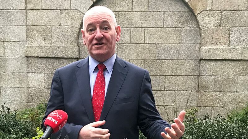 Former SDLP leader Mark Durkan speaks to the media in Dublin on Monday. Photograph:  Cate McCurry/PA Wire