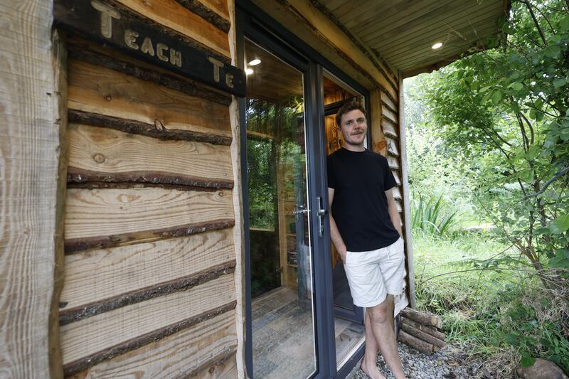 Cian Boland built a sauna and plunge pool in his holiday lets in Kerry. Photograph: Nick Bradshaw