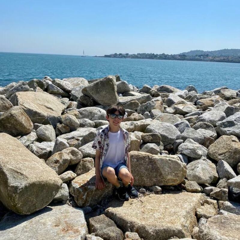 Luca Hengst (10) enjoying the wonderful weather in Dún Laoghaire, Dublin, on Sunday. Photograph: Thierry Hengst