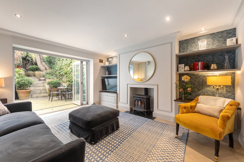 Family room at garden level