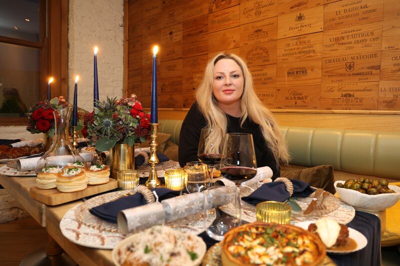 Grainne O'Keefe's Christmas dinner ready to go. Tablescape by The Designed Table, with thanks to Tara O'Connor. Photograph: Nick Bradshaw