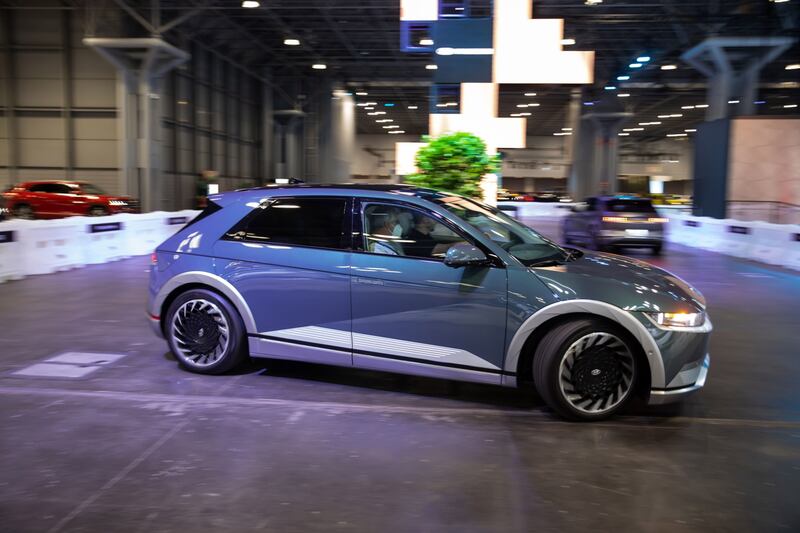 Best electric crossover: Hyundai Ioniq 5. Photograph: Michael Nagle/Bloomberg