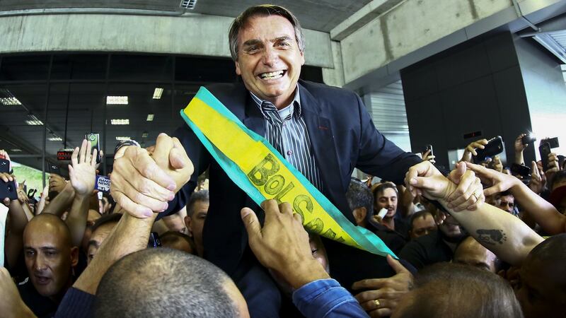 Brazilian president Jair Bolsonaro. Photograph: Heuler Andrey/AFP/Getty Images