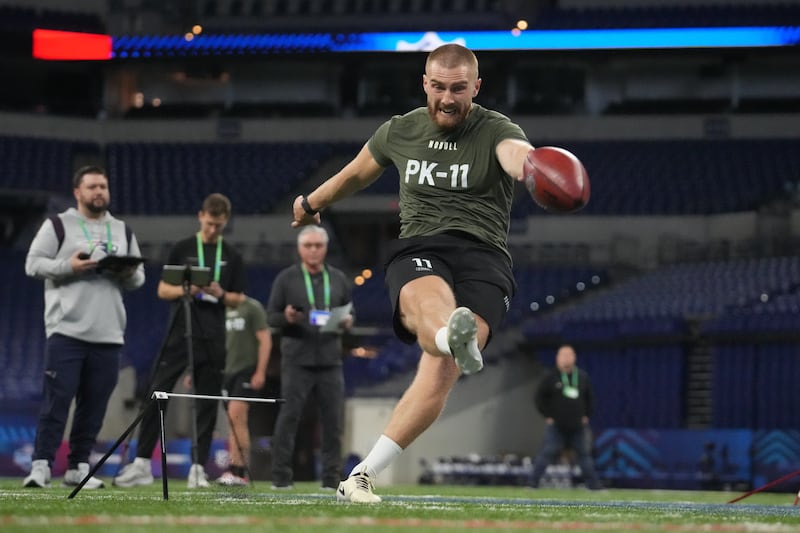 Mark Jackson in action during the NFL Combine at Lucas Oil Stadium, Indianapolis. 'I’m technically an NFL free agent so I could get a call at any time.' Photograph: Kirby Lee/USA Today/Inpho 