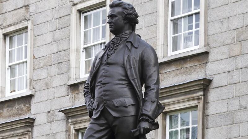 The Edmund Burke statue at Trinity College Dublin