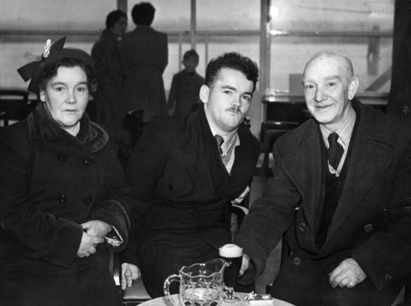 My Left Foot: Christy Brown with his parents in October 1954