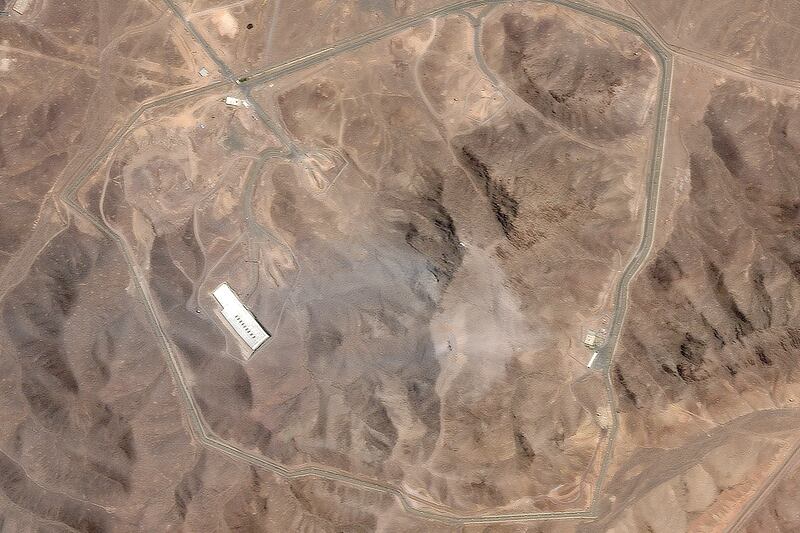 Iran’s underground nuclear enrichment site at Fordow was one of three targeted by the US. Photograph: Planet Labs PBC/AP