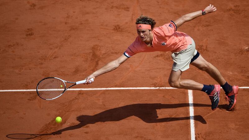 Alexander Zverev returns beat Karen Khachanov in five sets. Photograph: Eric Feferberg/AFP