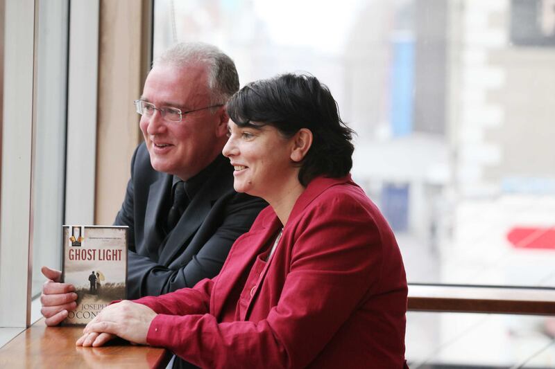 Sinéad O’Connor and her brother Joe at the launch of his book, Ghost Light, at the Abbey Theatre, Dublin, in March 2011. Photograph: James Horan/Collins