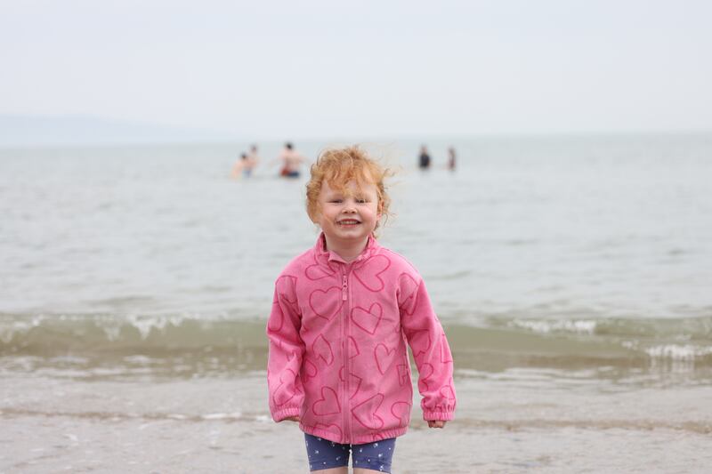 Saileog (3) Cunnane from Rush enjoying the glorious weather on the South Strand in Rush Co. Dublin 1.  Photo: Bryan O’Brien 