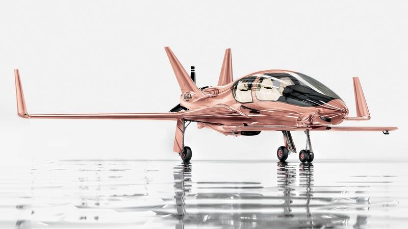 A Cobalt Valkyrie-X private aeroplane in rose gold, costs $1.5 million