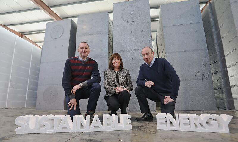 L to r is Noel Brady, managing director, Caroline Ashe Brady, commercial director and Pauric Kavanagh, operations director at Kore Group
