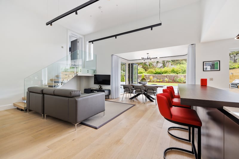 Open-plan kitchen and living area