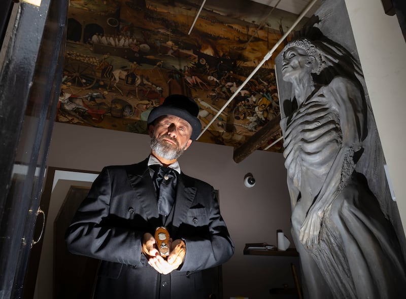 Tour guide Jamie Murphy at the Irish Wake Museum in Waterford City. Photograph: Patrick Browne