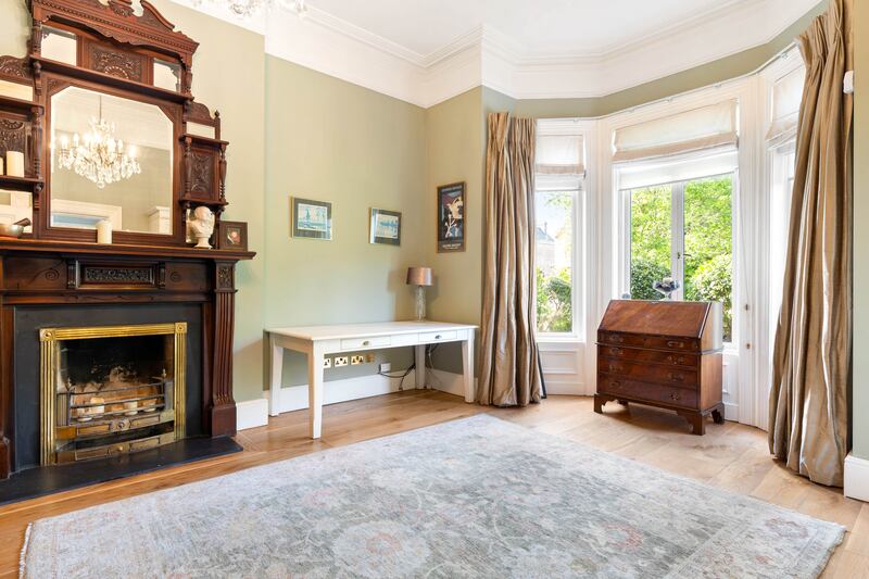 Formal reception room with bay window