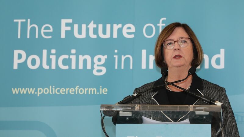 Commission on the Future of Policing chairperson Kathleen O’Toole said that in the Republic police had “never lost sight of the importance of community involvement”. Photograph: Maxwell’s
