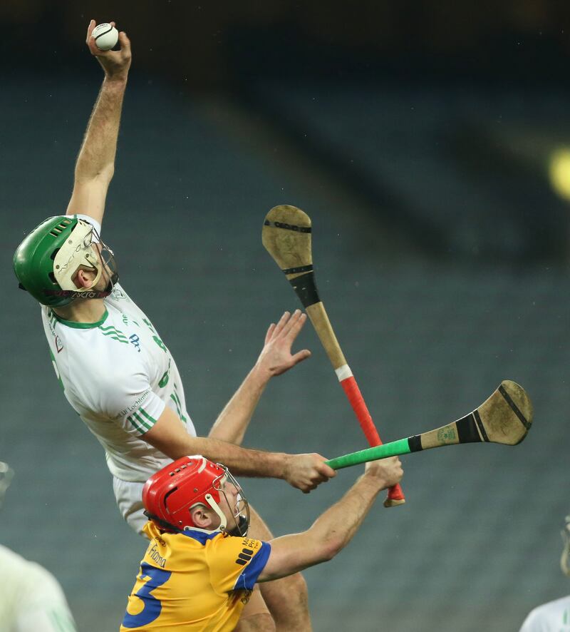 O’Loughlin Gaels Paddy Deegan and Na Fianna's Colin Currie. Photograph: Ken Sutton/Inpho 