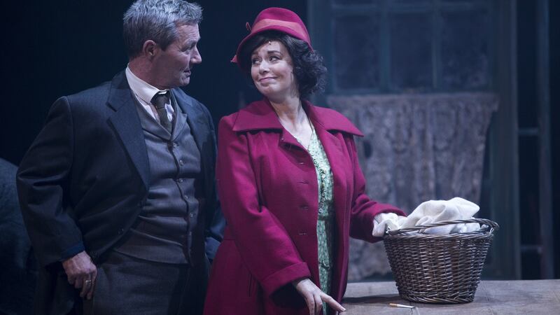 Marty Maguire as Malachy McCourt Jacinta Whyte as Angela McCourt in Angela’s Ashes the Musical