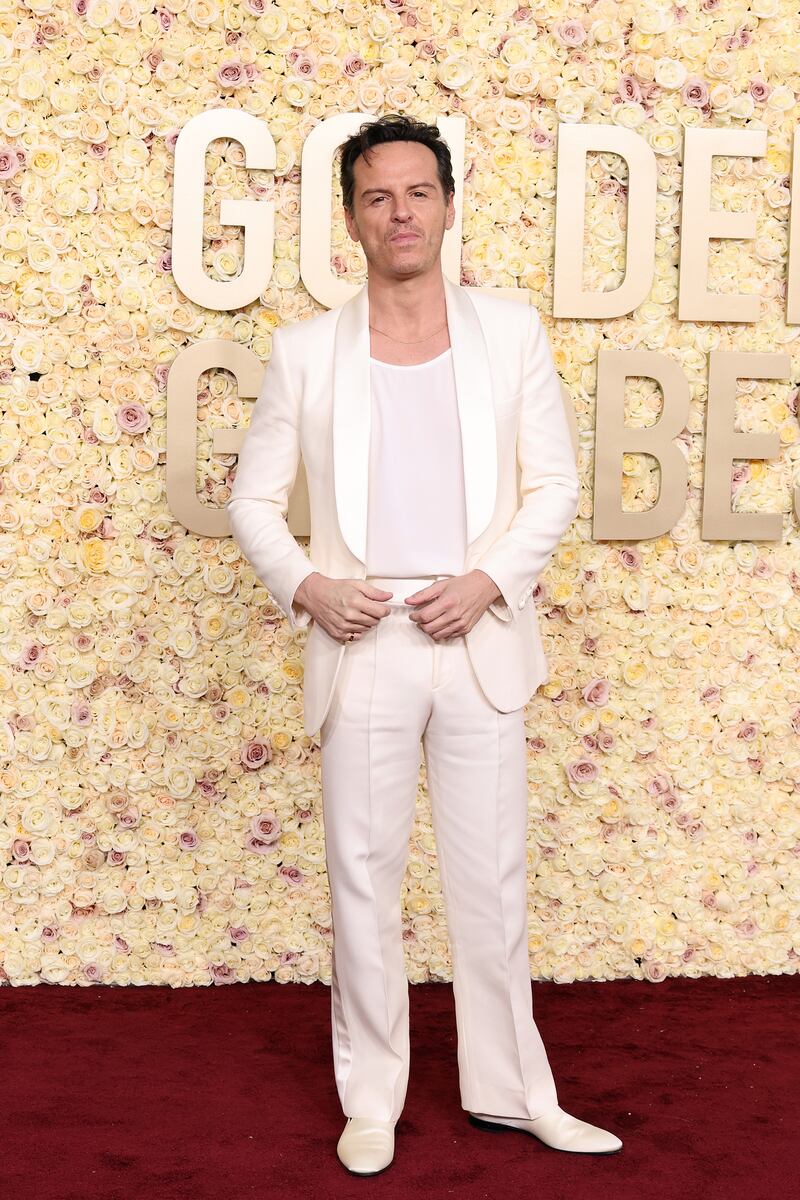 Andrew Scott wearing Valentino. Photograph: Amy Sussman/Getty Images 