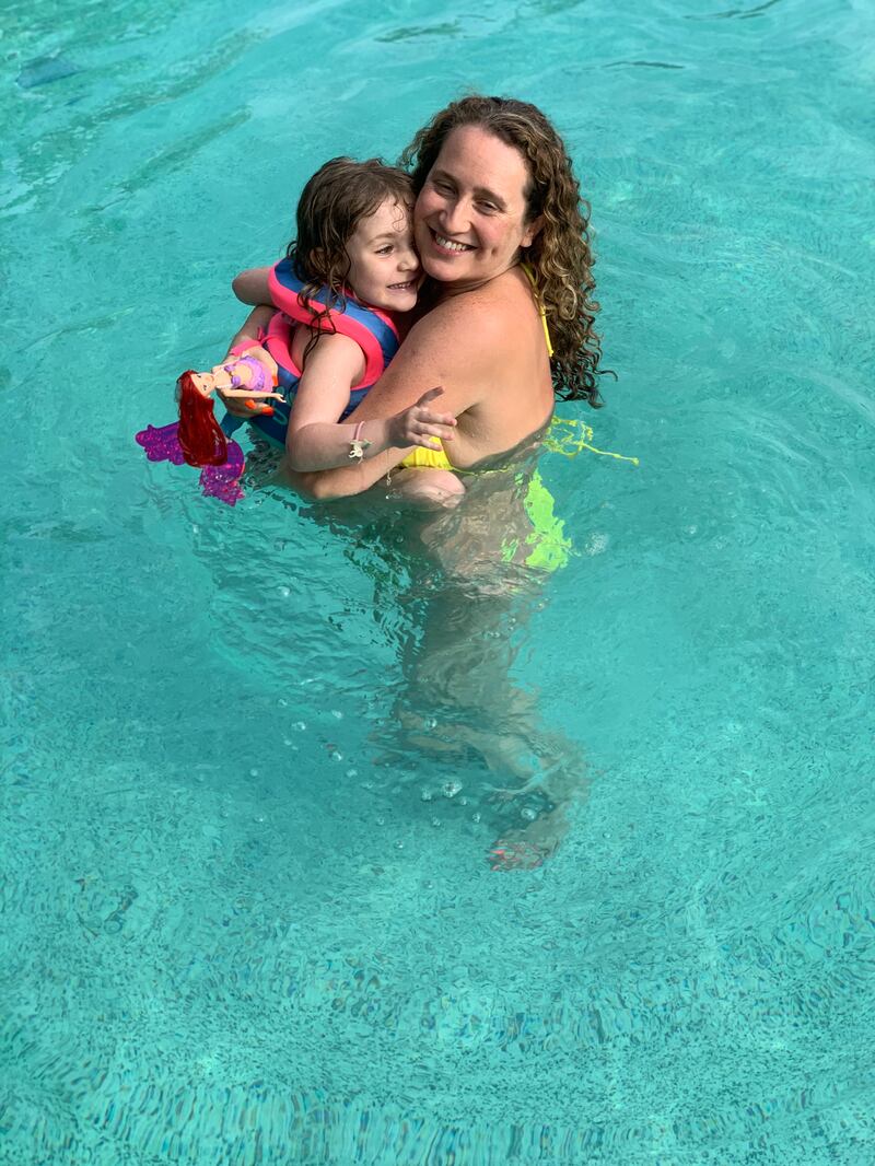 Sonia and Ruby Harris Pope on holiday