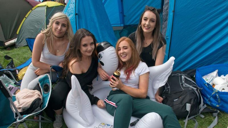 Electric Picnic 2018: home comforts – sort of – at the festival. Photograph: Dave Meehan