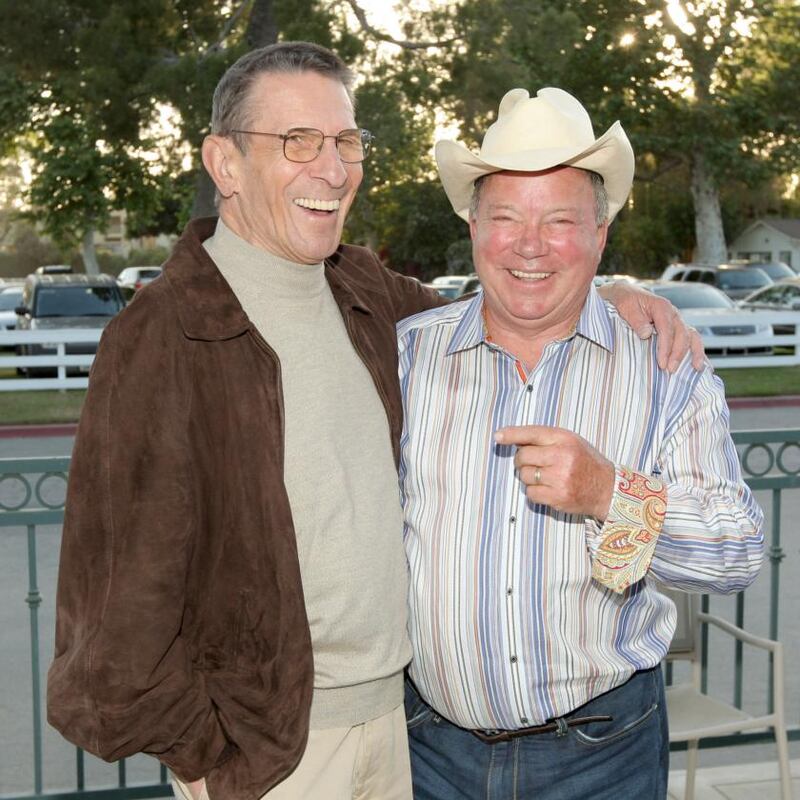 Actors Leonard Nimoy and William Shatner in 2009. Photograph:  Mark Davis/Getty