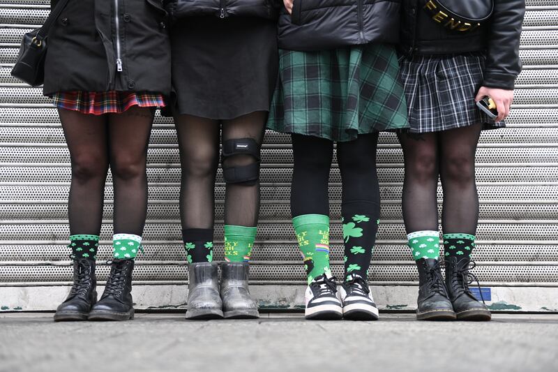 Celebrating St Patrick's Day in Dublin. Photograph: Charles McQuillan/Getty Images